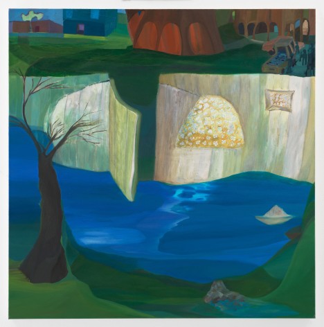 Ficre Ghebreyesus  Gate to the Compound, 2006  Acrylic on canvas  48.25 x 48.25 inches (122.6 x 122.6 cm)   GL13397