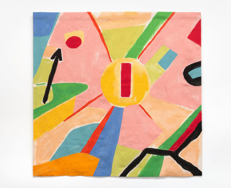 Etel Adnan Staring at the Sun, 2017 / 2023 Wool Tapestry 70 ⅞ x 73 &frac14; in (180 x 186 cm) Edition of 3 + 1 AP (GP2881)