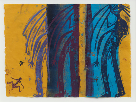 Nancy Spero Apparitions, 2000 Handprinting and printed collage on paper 22 &frac34; x 28 &frac34; x 1 in (57.8 x 73 x 2.5 cm) Framed: 23 x 29 x 1 &frac12; in (58.4 x 73.7 x 3.8 cm) (GL5728)