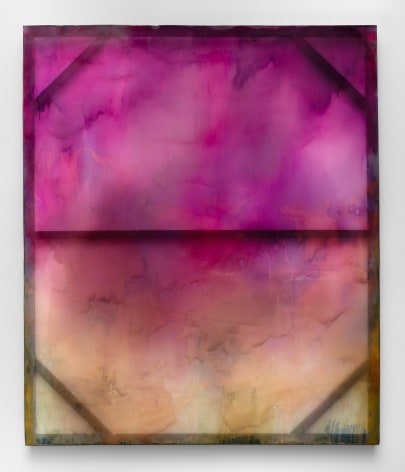 Chris Watts The Spirits That Lend Strength Are Invisible XXXVII, 2024 Peruvian pigments, poly-chiffon, resin, acrylic 76 x 64 in (193 x 162.5 cm)