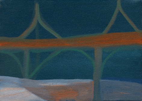 Ficre Ghebreyesus Bridge, c.2002-07 Acrylic on canvas 5 x 7 in (12.7 x 17.8 cm) Framed: 8 1/2 x 6 1/2 x 1 1/2 in (21.6 x 16.5 x 3.8 cm) (GL14049)