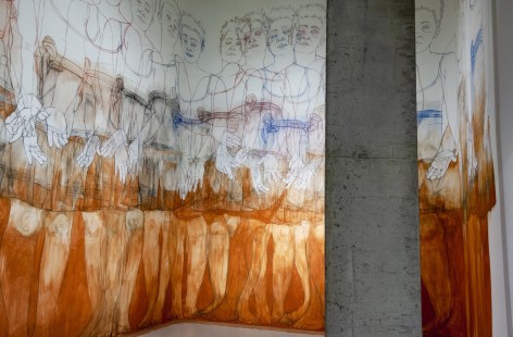 Installation view: Pamela Phatsimo Sunstrum, All My Seven Faces (2019),&nbsp;Contemporary Arts Center, Cincinnati, Ohio