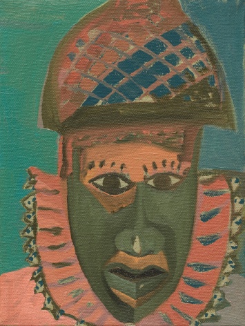Ficre Ghebreyesus Head (Mask), c.2002-07 Acrylic on canvas 8 x 6 in (20.3 x 15.2 cm) Framed: 9 1/2 x 7 1/2 x 1 1/2 in (24.1 x 19.1 x 3.8 cm) (GL13915)
