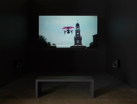 Krzysztof Wodiczko, Four Public Projections, 2020 [still from Loro/Them (2019)]. Video, Running time: 22 minutes 36 seconds.