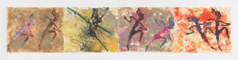 Nancy Spero Rite, 1997 Handprinting on paper 19 &frac12; x 96 in (49.5 x 243.8 cm) Framed: 24 x 100 ⅜ x 2 in (61 x 255 x 5.1 cm) (GL10013)