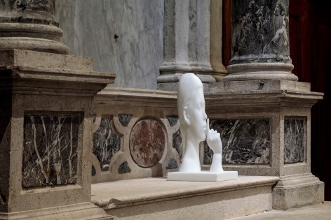 Installation view, Jaume Plensa: JANUS, Chiesa di San Gallo, Venice, Italy, 2024.