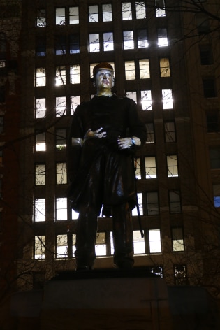 Krzysztof Wodiczko Monument, 2020 Public Projection in Madison Square Park, New York, New York Digital color video, sound, 25 minutes