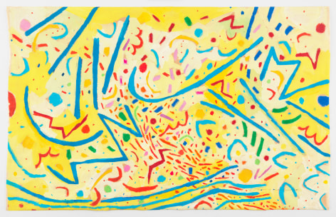 Mildred Thompson Magnetic Fields V, 1991 Signed, titled, and dated recto Gouache on paper 27 x 43 inches (68.6 x 109.2 cm) Framed: 32 x 48 1/4 x 1 13/16 inches (81.3 x 122.6 x 4.6 cm) (GL12227)