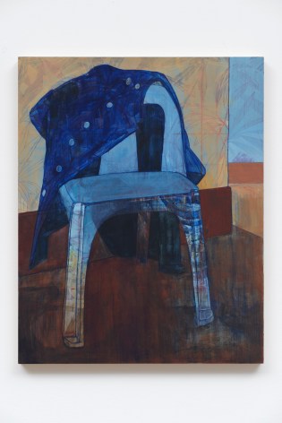 Pamela Phatsimo Sunstrum The Chair, 2022 Signed, titled, and dated on reverse Oil and pencil on wood panel 29 7/8 x 24 1/8 in (76 x 61 cm) (GL15589)