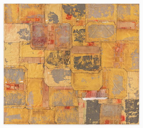 Samuel Levi Jones Doom, 2021 Deconstructed books on canvas 45 x 50 inches (114.3 x 127 cm) Framed: 46.8 x 51.5 x 2.5 inches (116.3 x 130.8 x 6.4 cm) (GL15051)