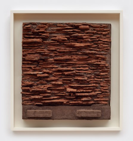 Leonardo Drew Number 66P, 2017 Pigmented and cast handmade paper with hand applied pigment 11.75 x 11 inches (29.8 x 27.9 cm) Framed: 14.5 x 13.75 inches (36.8 x 34.9 cm) Edition 7 of 10 (GP2711)