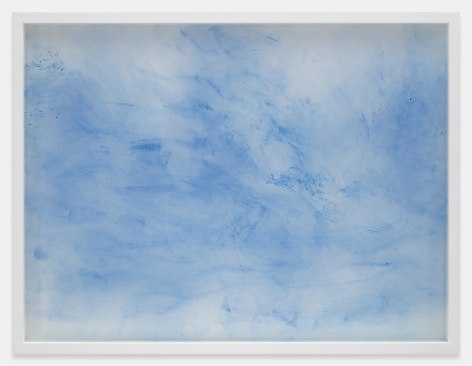 Chris Watts Ventana Azul II, 2024 Lapis Lazuli, acrylic, resin, organza, wood frame 46 x 35 in (116.8 x 88.9 cm) (GL16352)
