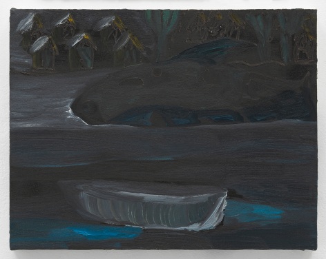 Ficre Ghebreyesus  Boat at Night, c.2002-07  Oil on canvas  11 x 14 inches (27.9 x 35.6 cm)  GL14135