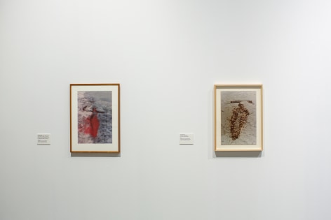 Exhibition view, &ldquo;Ana Mendieta. Search for Origin&rdquo;, MUSAC, 2024 (from left to right) Untitled: Silueta Series, Mexico, 1976, Untitled: Silueta Series, 1977 &copy; The Estate of Ana Mendieta Collection, LLC. Courtesy The Estate of Ana Mendieta Collection, LLC and Galerie Lelong &amp; CO./ Vegap, Madrid, 2024