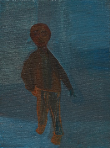 Ficre Ghebreyesus  Man Standing, c.2002-07  Acrylic on canvas  8 x 6 in (20.3 x 15.2 cm) Framed: 9 1/2 x 7 1/2 x 1 3/8 in (24.1 x 19 x 3.3 cm)  (GL13901)
