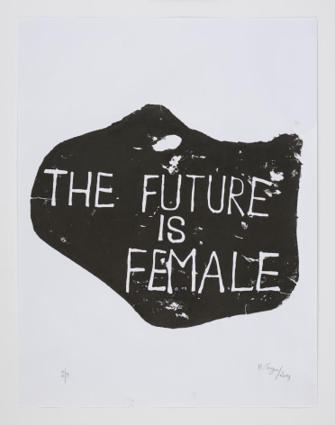 Barth&eacute;l&eacute;my Toguo The Future is Female, 2019 Woodblock print on paper 25.6 x 19.7 inches (65 x 50 cm) Edition of 3 GP 2533