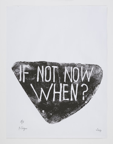 Barth&eacute;l&eacute;my Toguo If Not Now When?, 2019 Woodblock print on paper 25.6 x 19.7 inches (65 x 50 cm) Edition of 3 GP 2525
