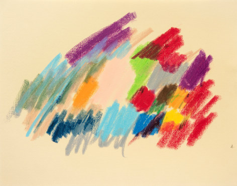 Etel Adnan Untitled, c. 1970 Pastel on paper 9.5 x 11.8 inches (24 x 30 cm) Framed: 13.25 x 15.5 x 1.6 inches (33.7 x 39.4 x 4.1 cm)