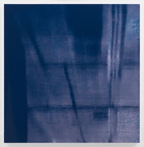 Kate Shepherd Blue Violet Lights Off, 2019 Enamel on panel 42 x 41 inches (106.7 x 104.1 cm) GL14481 (Photographed with reflections)