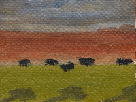 Ficre Ghebreyesus Untitled (Cattle), c. 1996-2000 Acrylic on canvas 6 x 8 in (15.2 x 20.3 cm) Framed: 7 1/2 x 9 1/2 x 1 3/8 in ( 19 x 24.1 x 3.3 cm) (GL13969)