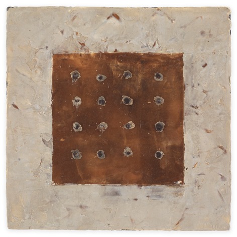 Michelle Stuart Tapa, 1998 Seeds, beeswax, pigments and wood 12 x 12 inches (30.5 x 30.5 cm) GL12758