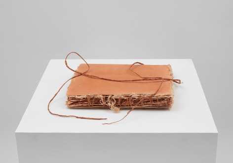 Michelle Stuart Canyon de Chelly History, 1977 Earth from Arizona, cloth, string, and paper 9.5 x 11 x 2 inches (24.1 x 27.9 x 5.1 cm) (GL13101)