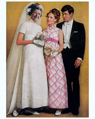 Martha Rosler, (Old) Bride, or Bridal Party, from the series Body Beautiful, or Beauty Knows No Pain, c. 1966-72