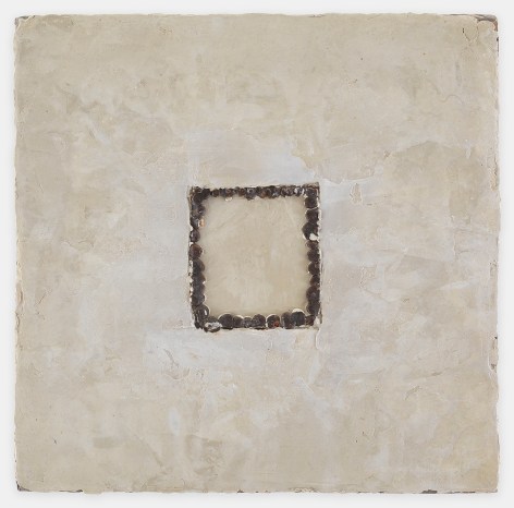 Michelle Stuart Frame, 1998 Seeds, beeswax, pigment on canvas 12 x 12 inches (30.5 x 30.5 cm) (GL12756)