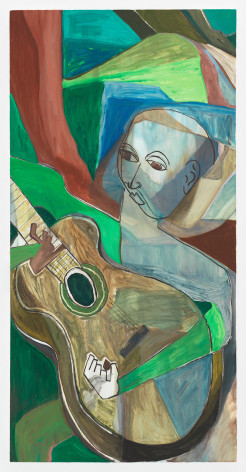Ficre Ghebreyesus Seated Musician IV, 2011 Signed and dated Acrylic on canvas 48 x 24 inches (121.9 x 61 cm) Framed: 50 1/2 x 26 1/2 x 1 5/8 in (128.3 x 67.3 x 4.1 cm) (GL13479)
