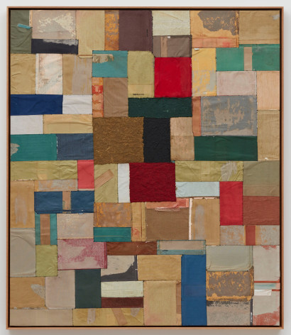 Samuel Levi Jones No desperation, 2022 Signed, titled, and dated on reverse Deconstructed law books and pulped law book covers on canvas 70 x 60 in (177.8 x 152.4 cm) Framed: 71 &frac12; x 61 &frac12; x 3 &frac12; in (181.6 x 156.2 x 8.9 cm) (GL15703)
