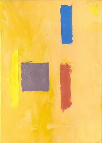 Etel Adnan Untitled, 2018 Signed and dated on reverse Oil on canvas 13 x 9.4 inches (33 x 24 cm) Framed: 15.5 x 12 x 1.5 inches (39.4 x 30.5 x 3.8 cm) (GL12677)