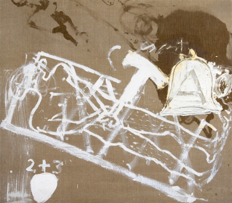 Antoni T&agrave;pies Cloche, 1989 Mixed media on canvas 68.9 x 79 inches (175 x 200.5 cm) (GL15221)