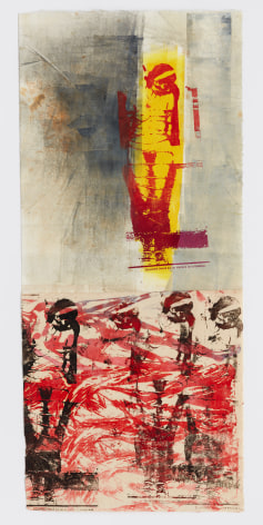 Nancy Spero Document Trouv&eacute;, 2001 Handprinting and printed collage on paper 44 x 20 &frac14; in (111.8 x 51.4 cm) (GL10840)