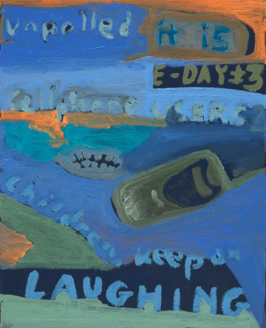 Ficre Ghebreyesus Children Keep on Laughing (Election Day), c. 2004 Acrylic on canvas 10 x 8 in (25.4 x 20.3 cm) Framed: 12 &frac12; x 10 &frac12; x 1 &frac34; in (31.8 x 26.7 x 4.4 cm) (GL13834)
