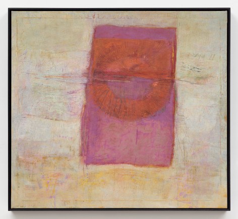 Sarah Grilo Orange and mauve, 1963 Oil on canvas 39 ⅜ x 43 &frac14; in (100 x 110 cm) Framed: 40 &frac34; x 44 ⅜ x 2 in (103.5 x 112.8 x 5.1 cm) (GL16203)