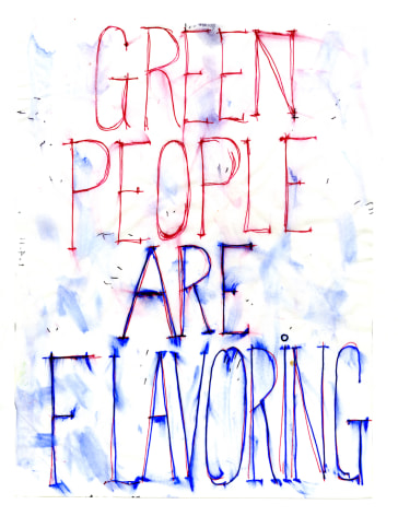 POPE.L Green People Are Flavoring