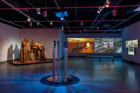 JACOLBY SATTERWHITE Installation view of Spirits Roaming on the Earth at Miller Institute for Contemporary Art, Pittsburgh, PA, 2021