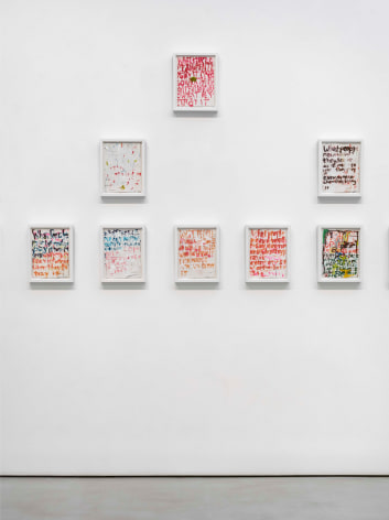 POPE.L Installation view of&nbsp;Four Panels&nbsp;at Mitchell-Innes &amp;amp; Nash, New York, 2021