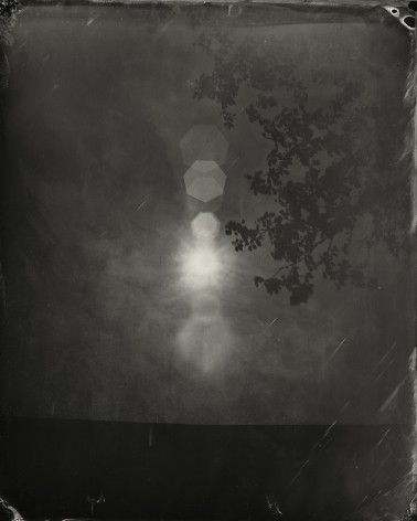 Black and white landscape tintype photograph