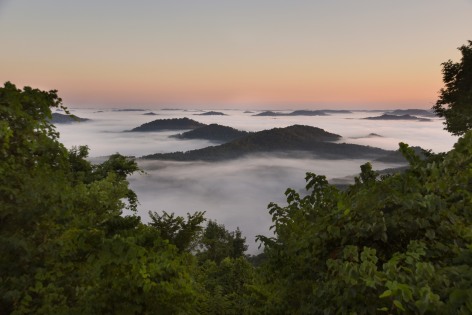 Stacy Kranitz  Pine Mountain, Kentucky, 2016  Archival pigment print  16 x 24 inches, Edition of 7  27 x 40 inches, Edition of 5, Blue Ridge Mtn in mist.