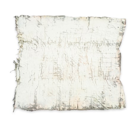 Rachel Meginnes  Worden, 2019, Mixed Media, Deconstructed quilt, hand stitching, image transfer, acrylic, and spray paint  22 1/2h x 27w in 57.15h x 68.58w cm  Unique