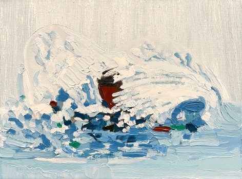 Head in the waves, painting by Faris McReynolds