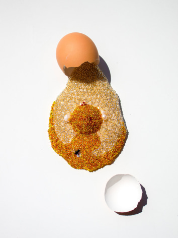 Beaded broken egg yolk
