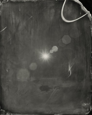 Black and white landscape tintype photograph