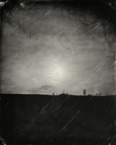 Black and white landscape tintype photograph