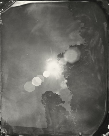 Black and white landscape tintype photograph