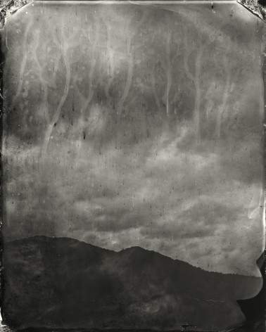 Black and white landscape tintype photograph