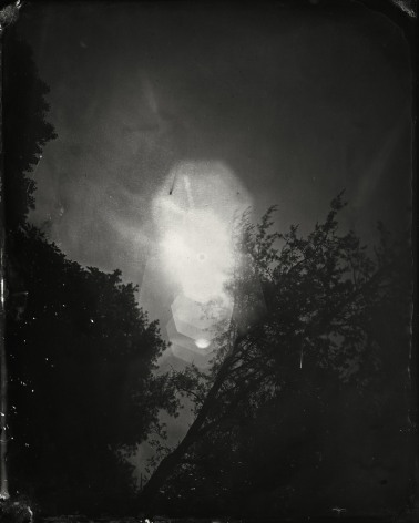 Black and white landscape tintype photograph