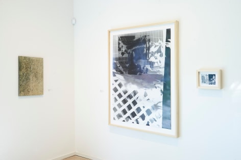 Installation view of Jungle Code and Shot/Reverse Shot, Studio Gardening at Night #1, July 26, 2020