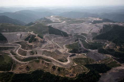 Stacy Kranitz  Whitesville, West Virginia  Archival Pigment Print  16 x 24 inches, Edition of 7  27 x 40 inches, Edition of 3, Ariel view of a mine, WV